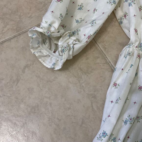 Vintage Union JC Penney Prairie Cottage Core Dress Floral Girls 10 elastic waist - Picture 13 of 14